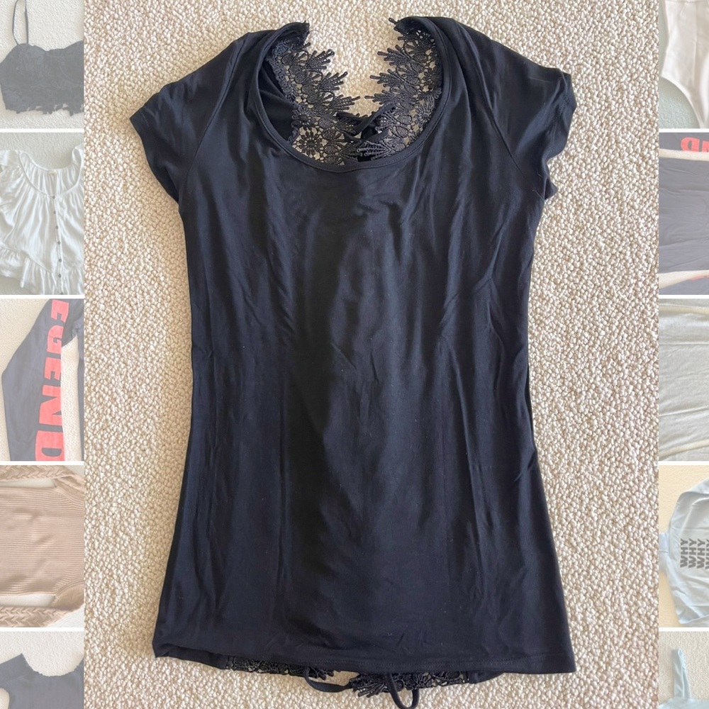 Floral Back Tee